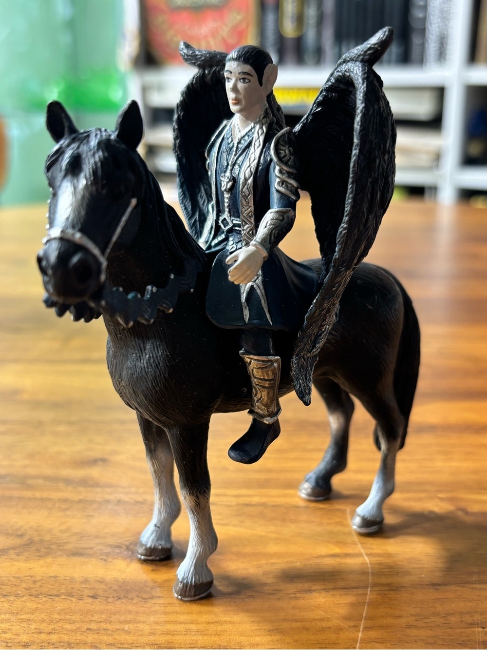 Schleich Bayala Shadow Elf Turag on Horse #70405 Retired Rare